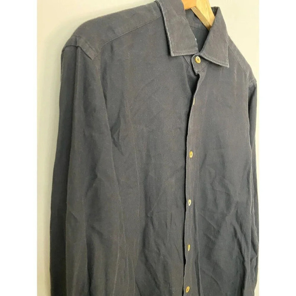 Giannetto Portofino Men's Lightweight Black Button Down, Size: M - Made in Italy - Picture 8 of 16